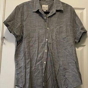 American Age Casual Gray Button Down Shirt